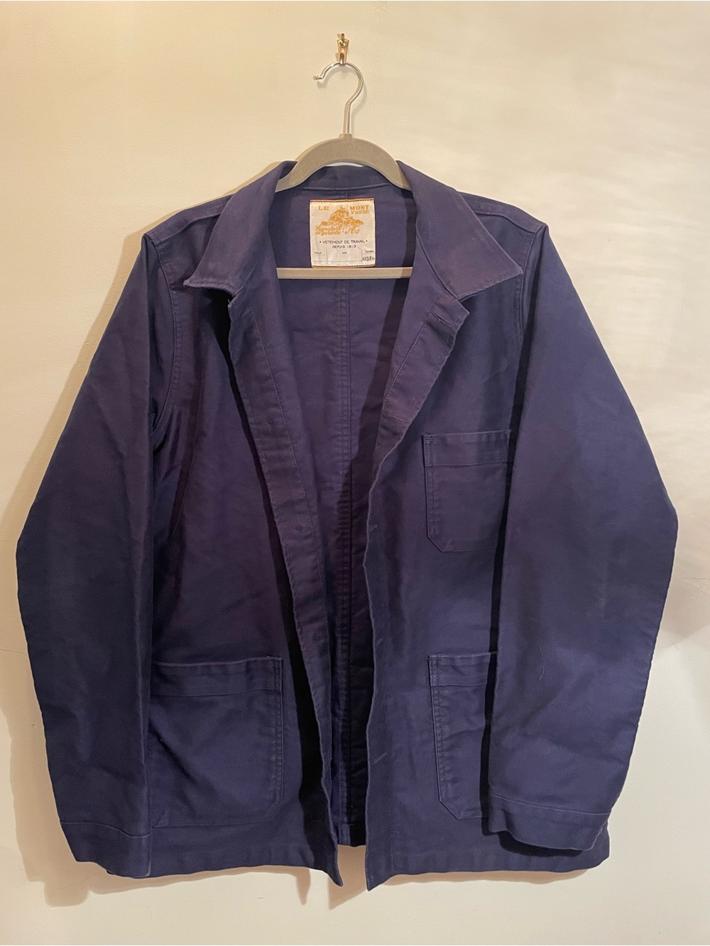 Le Mont Saint-Michel Chore Coat - French Blue - Size Medium - Excellent - Picture 2 of 8